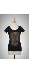 Girlshirt  �EXIT BABYLON� - black/gold