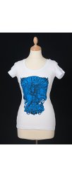 Girlshirt  �EXIT BABYLON� - white/blue