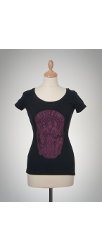 Girlshirt  �HOMO HOMINUS LUPUS� - black/pink