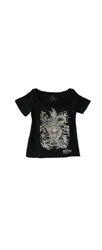Girlshirt "FRISS ODER STIRB" - black