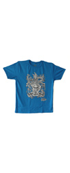 T-Shirt �FRISS ODER STIRB� - blue/white