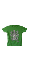 T-Shirt �FRISS ODER STIRB� - green/white
