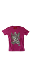 T-Shirt �FRISS ODER STIRB� - pink/white