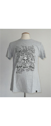 T-Shirt �FRISS ODER STIRB� - grey/white