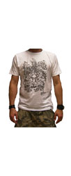 T-Shirt �FRISS ODER STIRB� - white/black
