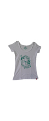 Girlshirt "Diebische Elster" - white/t�rkis