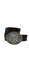 G�rtel "Skulls" - braun antik