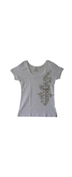 Girlshirt "Lilie SKULL 09" - white