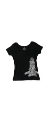 Girlshirt "Madonna" - black/silver