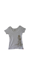 Girlshirt "Madonna" - white/gold