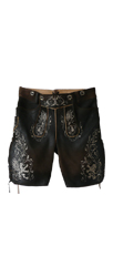Leder B�xe �Sonntagshose 09� - Kurz - Moor